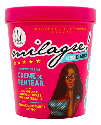 Lola Milagre Crema De Peinar Cabello Hidratante Brillo 450gr