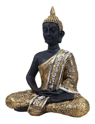 Buda Hindu Tailandês Extra Grande Decorativo 55 Cm De Resina