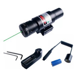 Laser Verde Acionador Remoto Carregador Mira Trilho 11/22mm