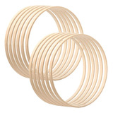 12pcs Aros De Madera De Bambú Anillos De Macramé 25cm 30cm