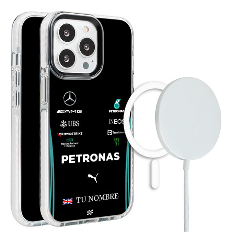 Funda Para iPhone Magsafe Mercedes Fórmula 1  Con Tu Nombre