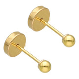 Aritos Abridores De Oro 18k Lili Bolita 2.5mm Li-101 18k C