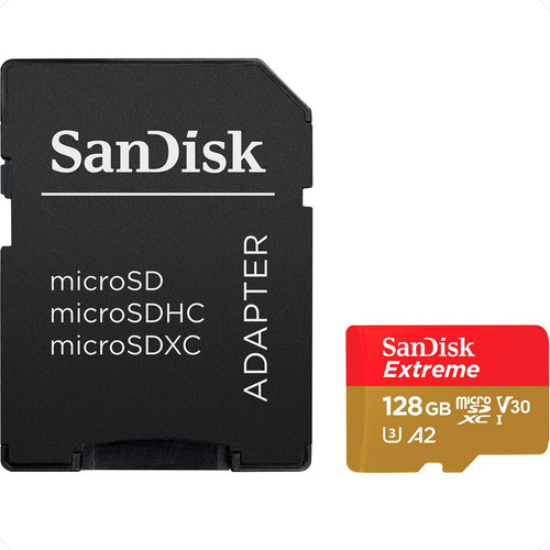 Cartão De Memória Micro Sdxc Sandisk Extreme 128gb 190 Mb/s