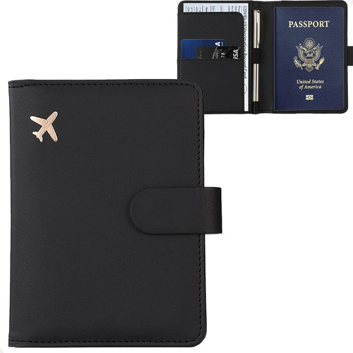 Porta Pasaporte Documentos Funda Protectora Viaje Con Rfid