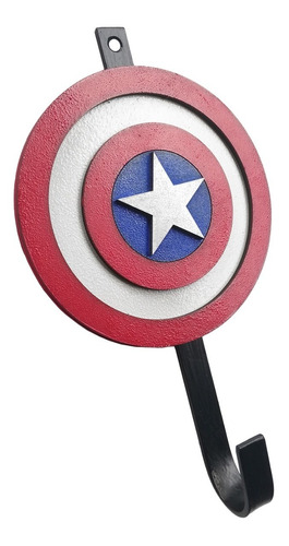 Perchero Capitan America Avengers Hierro Madera Percherito