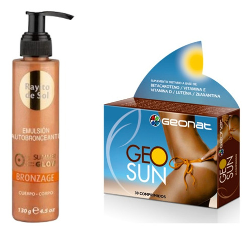 Rayito Sol Bronzage Emulsion Autobronceante + Geosun Comprim