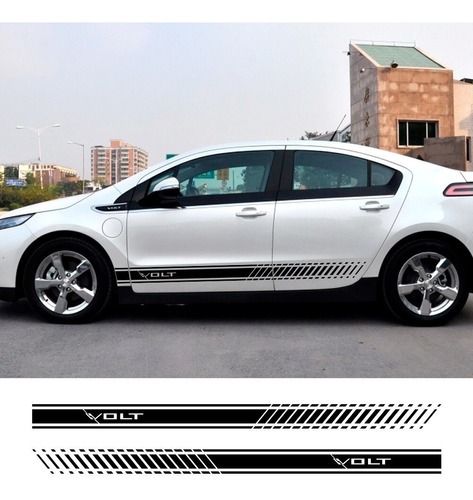  Calca Vinil 2 Pz Chevrolet Volt Franja Lateral Sticker 