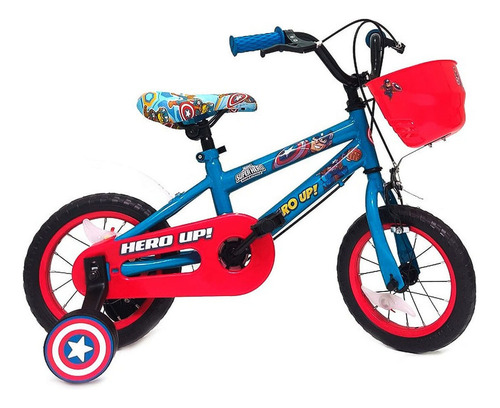 Bicicleta Infantil R12 Ruedas Goma Con Rayos Capitan America