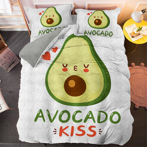 Juego De Fundas De Edredón Divertidas Con Forma De Aguacate,