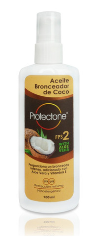 Protectone Aceite Bronceador De Coco Con Aloe Vera  100ml