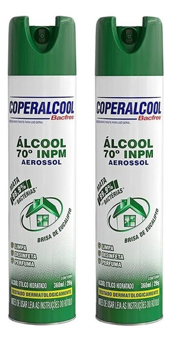 Coperalcool Álcool Aerossol Bacfree 70°inpm 360 Ml