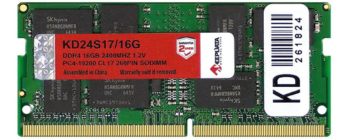 Memória Ram Notebook Ddr4 16gb 2400mhz Keepdata Kd24s17/16g