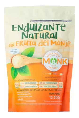 Monk Endulzante Natural Con Fruta Del Monje 700 G