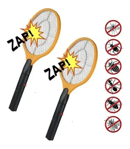 Raqueta Mata Mosquitos Y Moscas Recargable