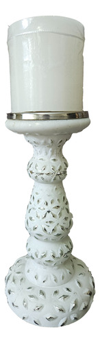 Candelabro Portavela Velón Vidrio 26cm Adorno Regalo Deco