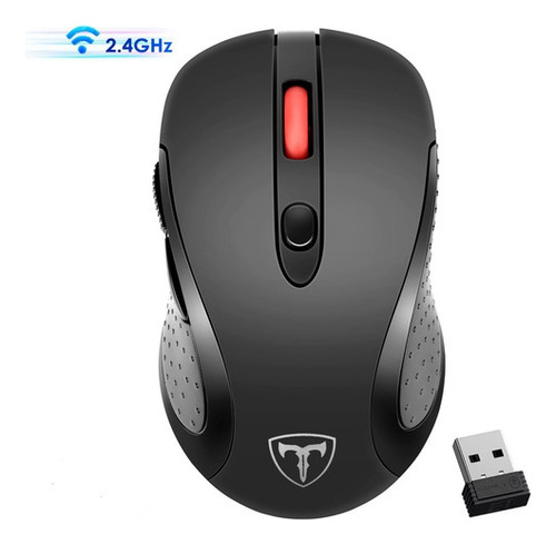 Terport Mouse Inalambrico Usb Oficina F10, Uso Con Pila, 2.4g Receptor Usb, 2400 Dpi / 5 Niveles Adjustables, Ratón Inalabmrico Ergonomico Ligero Y Portatil Para Win/mac Computadora Pc