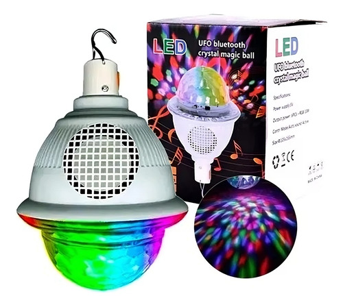 Lampara  Led Rgb Parlante Bluetooth Usb Fiesta Boliche 4w