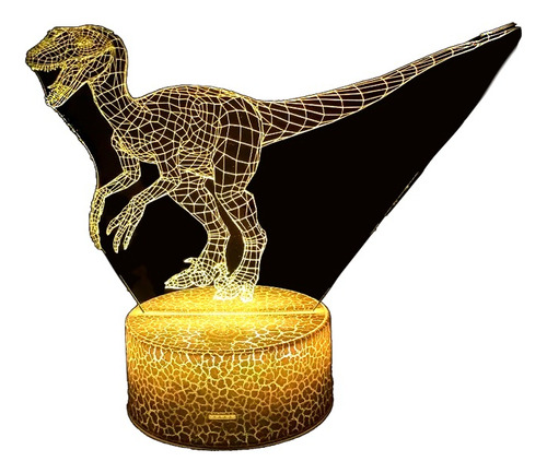 Lámpara 3d App Incluida Dino Velociraptor 