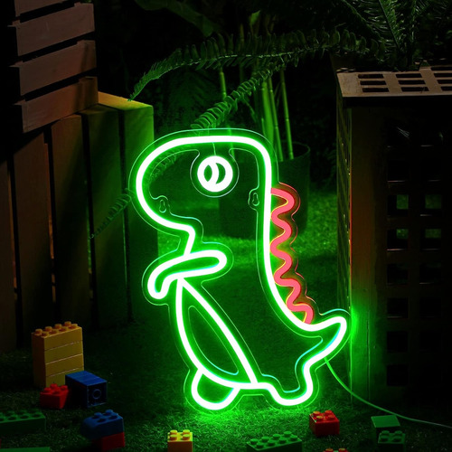 Lampara Dinosaurio De Neon Para Niños Led Usb