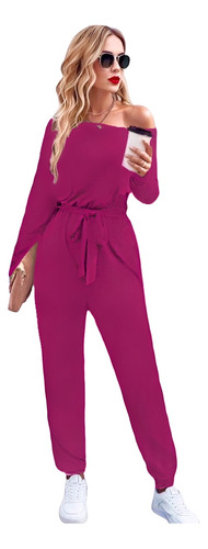 Palazzo Sexy Jumpsuit Cinturón Ajustable Casual Para Dama 