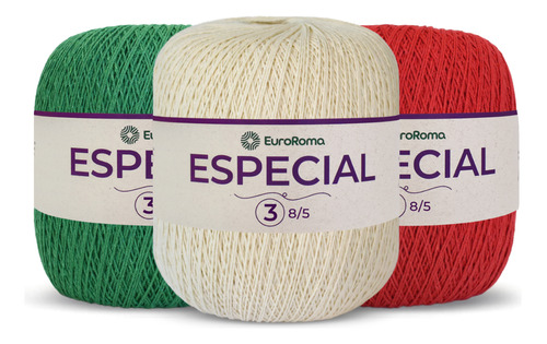 Barbante Euroroma Especial Colorido Fio 3 (8/5) Kit 3 Unid