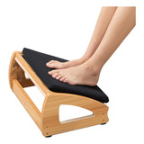 Strongtek Reposapies Ergonomico De Madera, Taburete Ajustabl