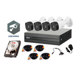 Kit Videovigilancia Dahua 4 Camaras 1mp 720p Con Disco 2 Tb