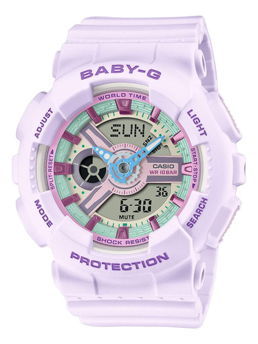 Reloj Lavanda Casio Baby-g Ba110xpm-6a Para Mujer