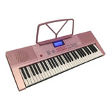 Teclado Órgano 61 Teclas 5 Octavas Micrófono Soporte +fuente