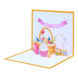 Tarjeta De Felicitación De Pascua 3d Tarjetas De Pascua Oro