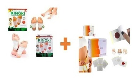 10 Pz Parches Desintoxicantes Cuerpo Kinoki + 10 Slim Patch