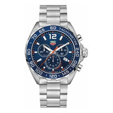 Relógio Tag Heuer Formula 1 Chronograph Caz1014.ba0842 Cor Da Correia Prata Cor Do Bisel Prata Cor Do Fundo Azul