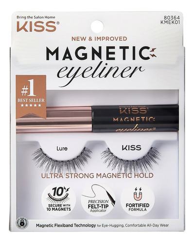 Kit De Delineador De Ojos Magnético Kiss - 01 - Señuelo