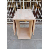 Mesa Libro Plegable, 1.35m, Con Ruedas, En Eucaliptus Grandy