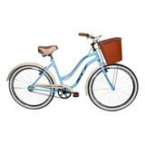 Bicicleta  De Passeio Ntz Bikes Vintage Retro Aro 26 M 1v Freios V-brakes Cor Azul-celeste Com Descanso Lateral