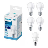 Foco Led Philips Ledbulb 14w E27 6500k Paquete 5 Pz