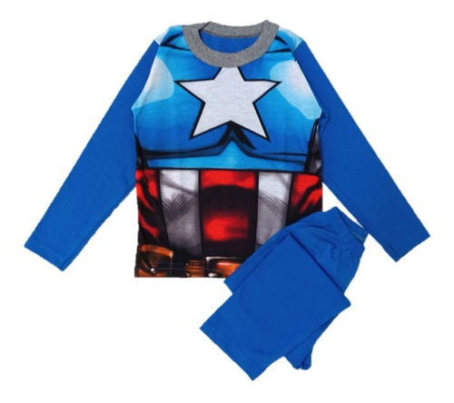 Pijama Capitán América Fortnite Minecraft Nene Niño Infantil