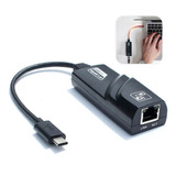 Adaptador Conversor Porta Usb Tipo C X Conexão Rede Lan Rj45