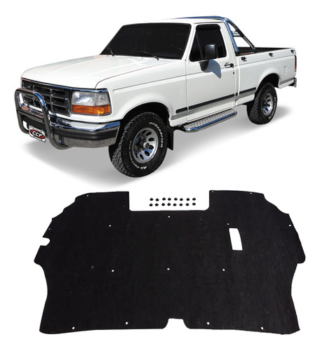 Forro Capô Borda Ford F1000 95 - 99 + Presilhas Fixação