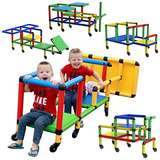 Funphix Wheelies - Buildable Play Structure Set With Wheels,