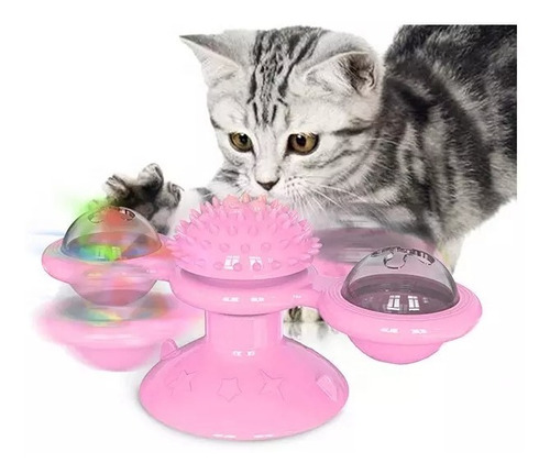 Juguete Interactivo Para Gato Rascador Catnip Sopapa Con Luz