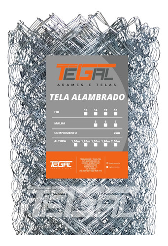 Tela Cerca Alambrado Galvanizada Fio 16 Malha 7 Rl 1,80x25m