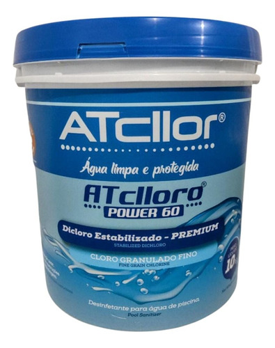 Cloro Atcllor Premium Dicloro Estabilizado 10kg Power 60