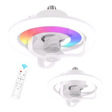 Lampada Led E27 Ventilador De Teto Rgb Aromaterapia Controle