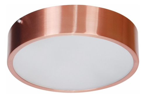 Plafon Cobre Led Bulbo 3 Lâmp Sala Quarto Cozinha 36x36 