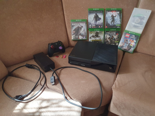 Xbox One Fat Com 1 Controle + 7 Jogos + Pilhas Recarregáveis