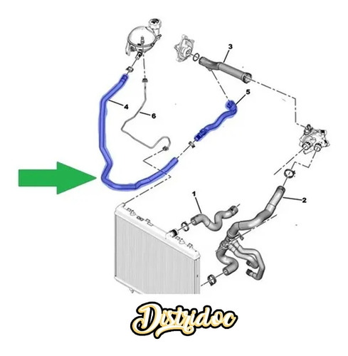 Manguera Deposito Bidon Agua Peugeot 308 408 3008 C4 Lounge Foto 4
