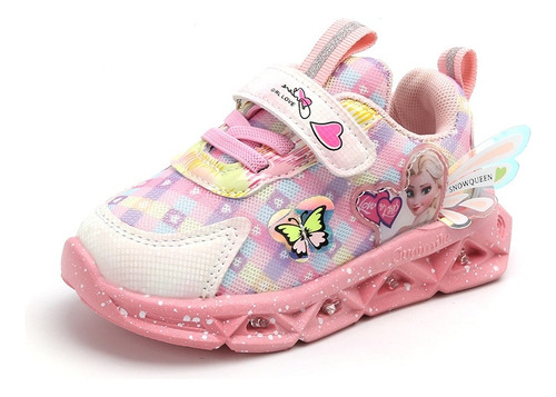 Zapatillas Deportivas Con Luces Led Para Niño Rosa