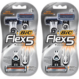 Bic Flex 5 Afeitadora Para Hombre, 2 Unidades, Bic Flex 5, 2