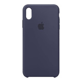 Apple Carcasa De Silicona Para iPhone XS Max Azul Noche